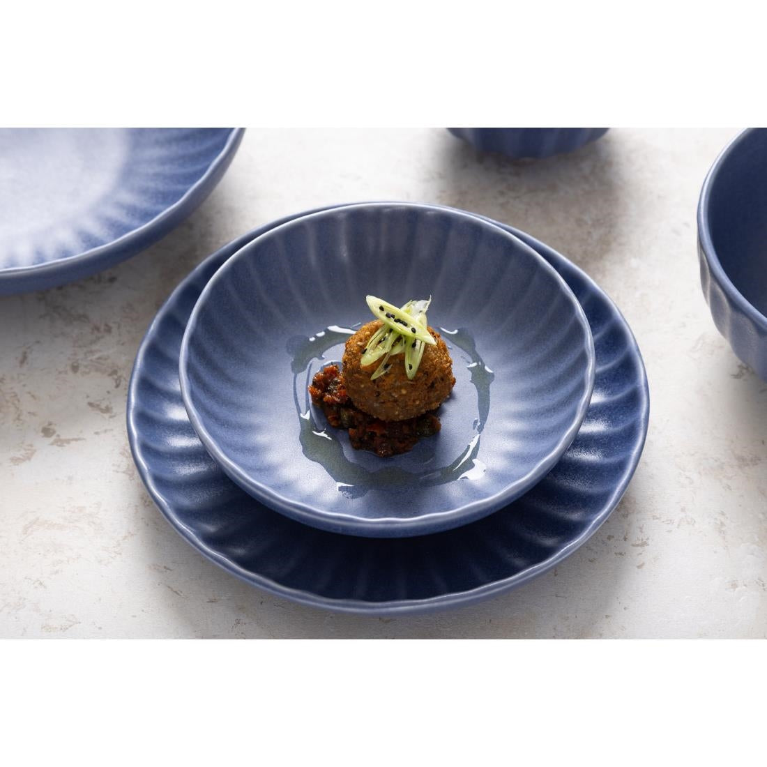 Olympia Corallite Coupe Bowls Blue - 160mm (6 pack) - FU205