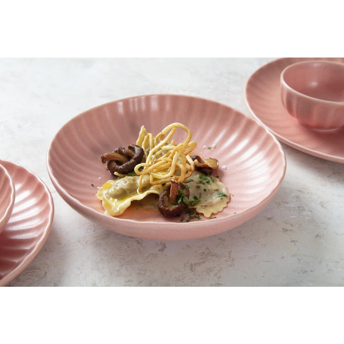 Olympia Corallite Coupe Bowls Peach - 220mm (6 Pack) - FU215