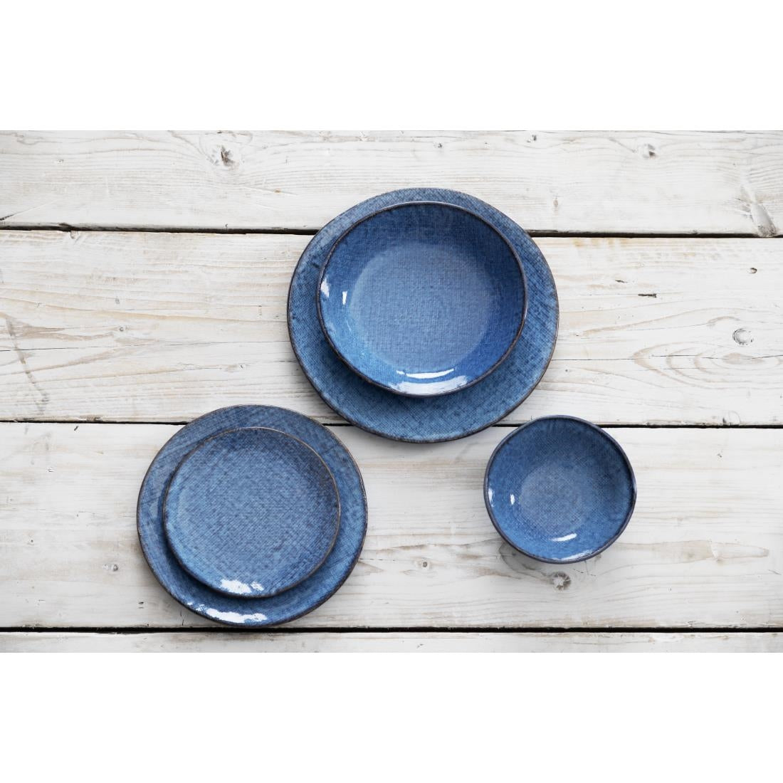 Olympia Denim Blue Coupe Plates 230mm (6 Pack) - FU221
