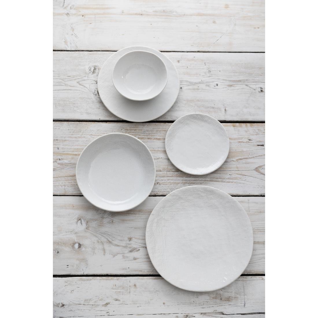 Olympia Denim White Coupe Plates 230mm (6 Pack) - FU226