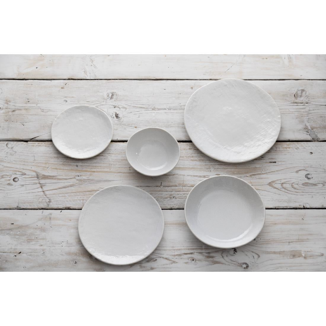 Olympia Denim White Coupe Plates 230mm (6 Pack) - FU226
