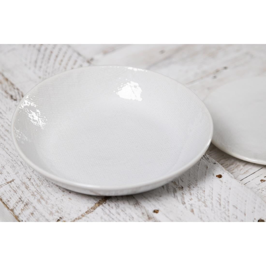 Olympia Denim White Coupe Bowls 220mm (6 Pack) - FU228