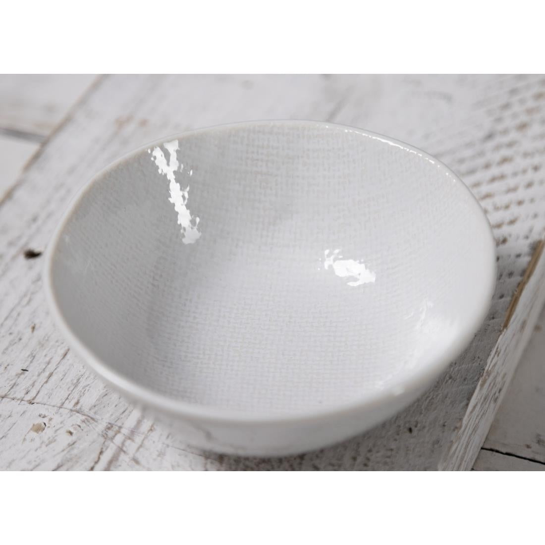 Olympia Denim White Coupe Bowls 160mm (6 Pack) - FU229