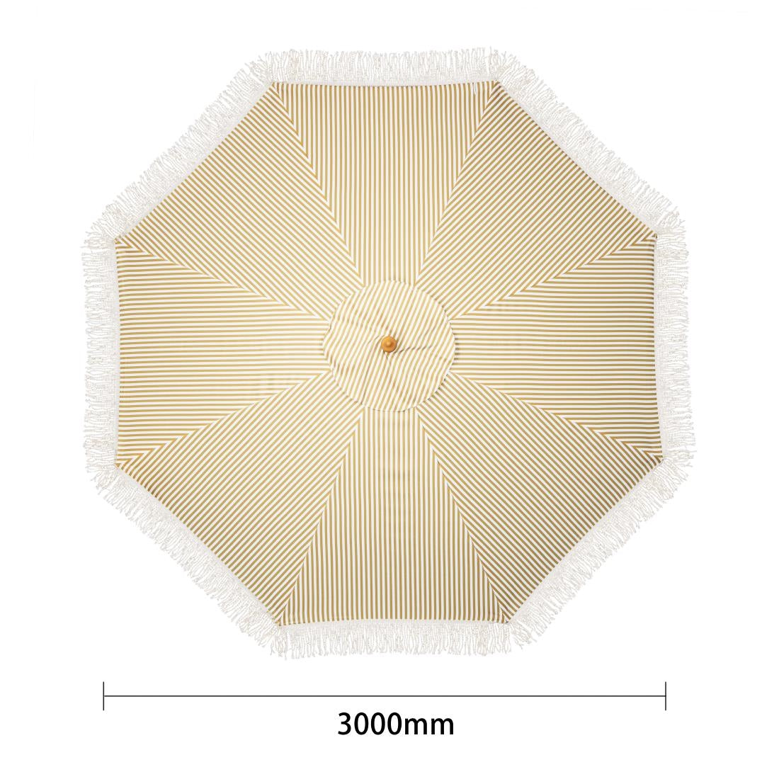 Bolero Sicily Round Striped Umbrella 2.5m Diameter - FU508
