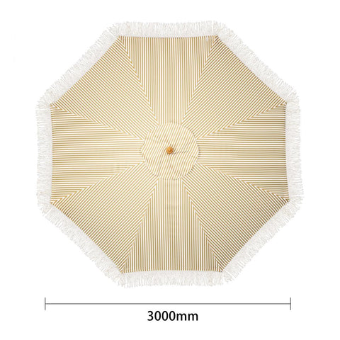 Bolero Sicily Round Striped Umbrella 2.5m Diameter - FU508