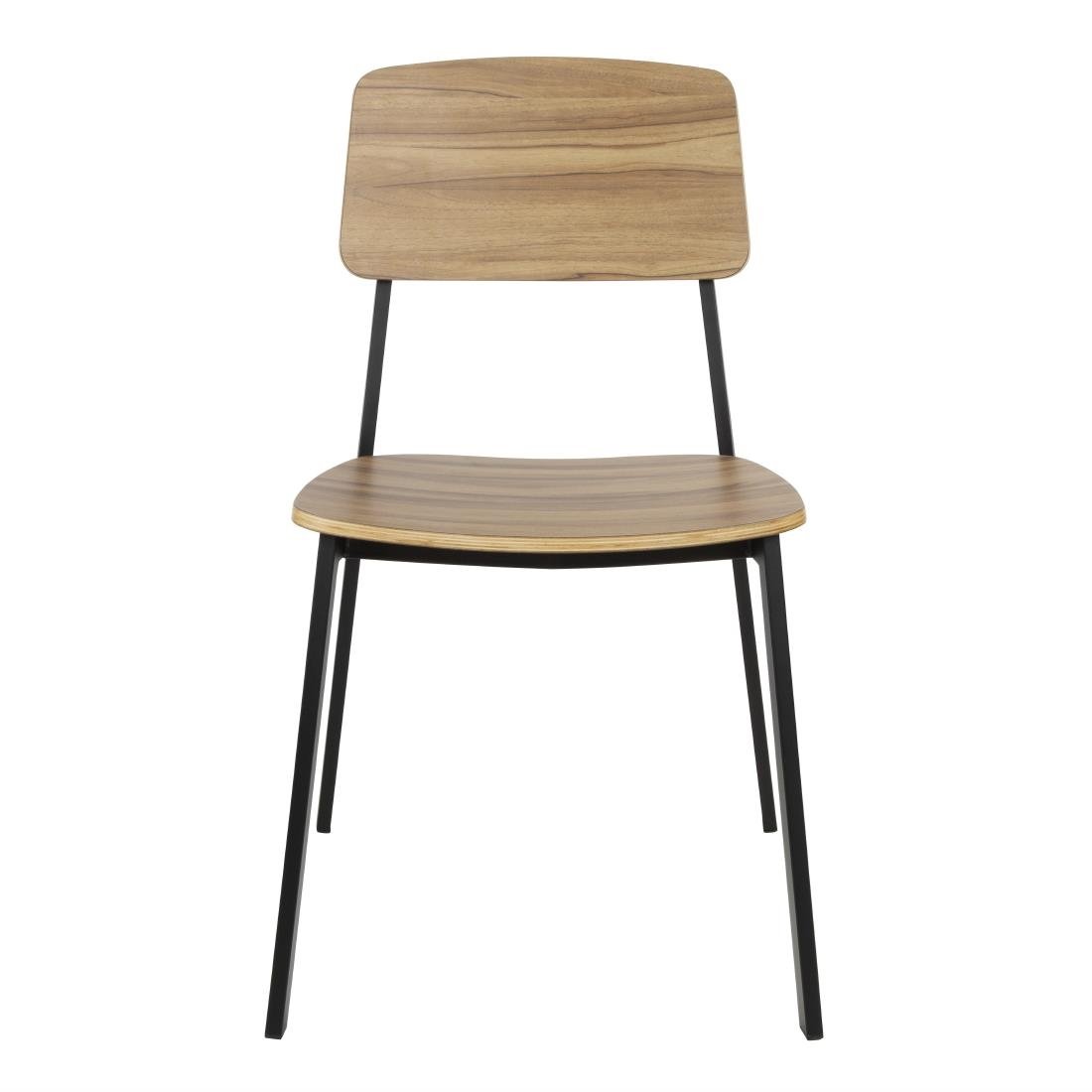 Bolero Beaufort Wooden Interior Dining Chairs (2 Pack) - FU524