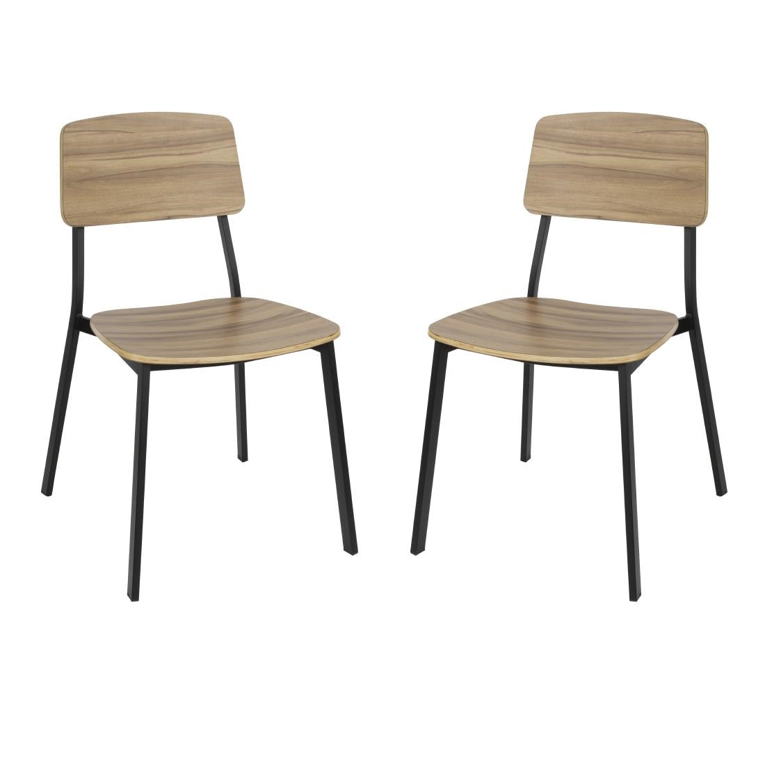 Bolero Beaufort Wooden Interior Dining Chairs (2 Pack) - FU524