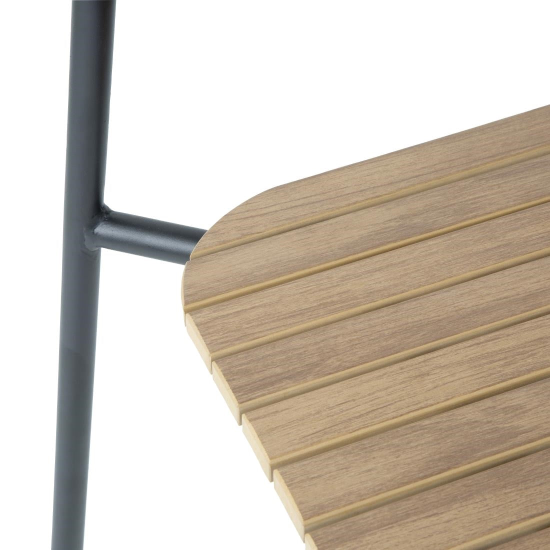 Bolero Santorini Wood Effect Outdoor Chairs (4 Pack) - FU537