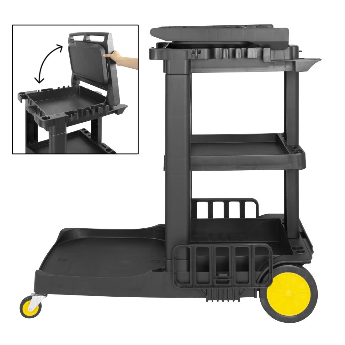 Jantex Cleaning Trolley Black - FU997