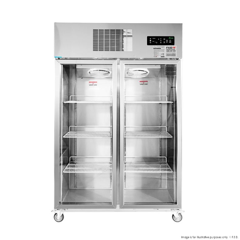 CLEARANCE - Thermaster Double Door Upright Display Fridge - SUCG1000-NSW2055