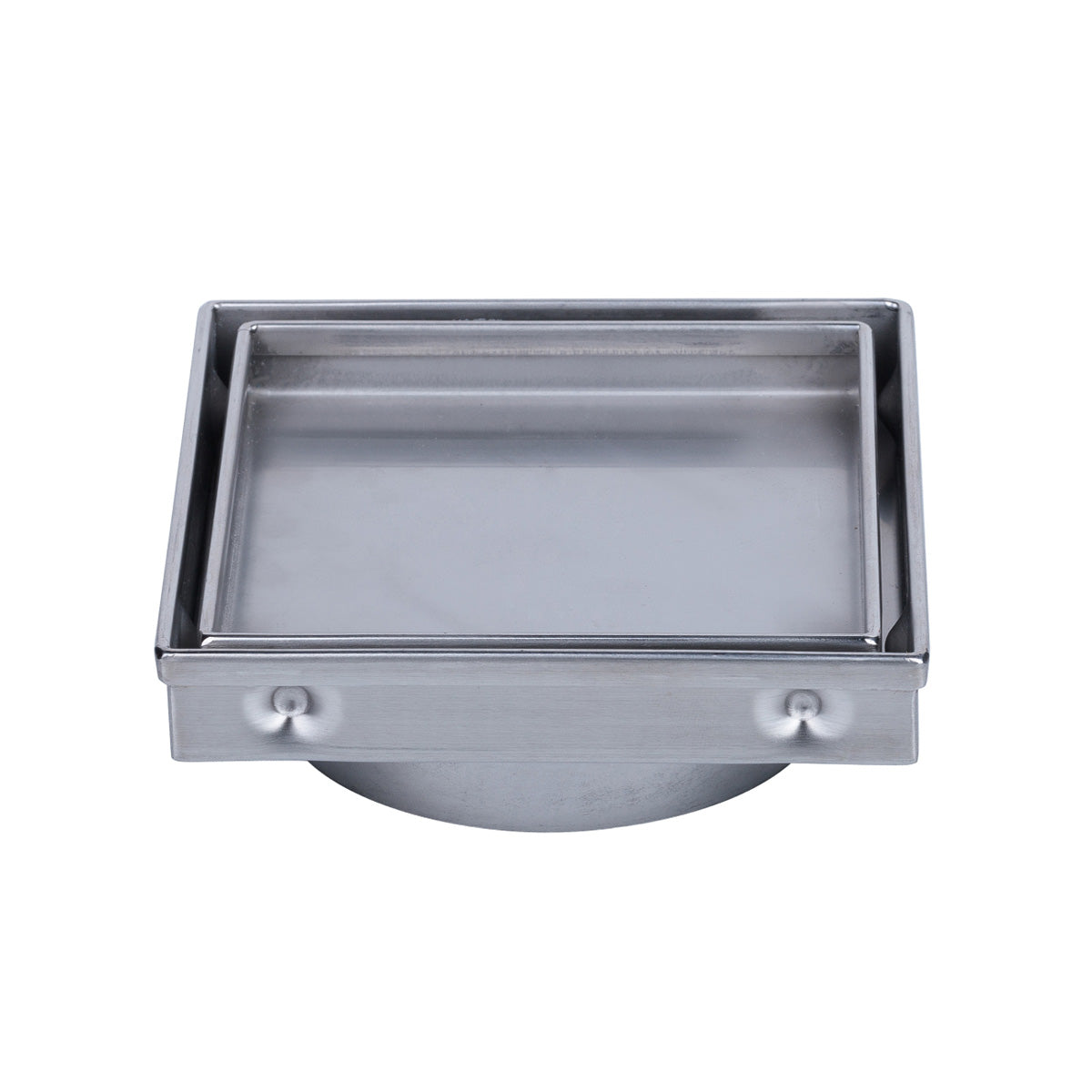 3Monkeez 130mm Stainless Steel Tile Insert Point Drain - 100mm Outlet - FW-130STI