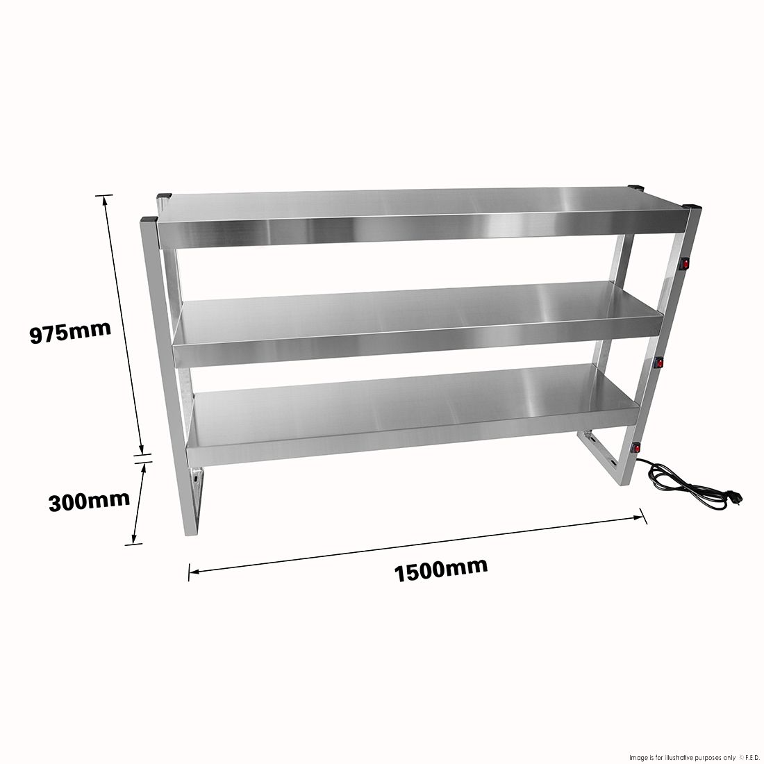 Benchstar Commercial Food Warmer with 12 Lamps - FW12L-153