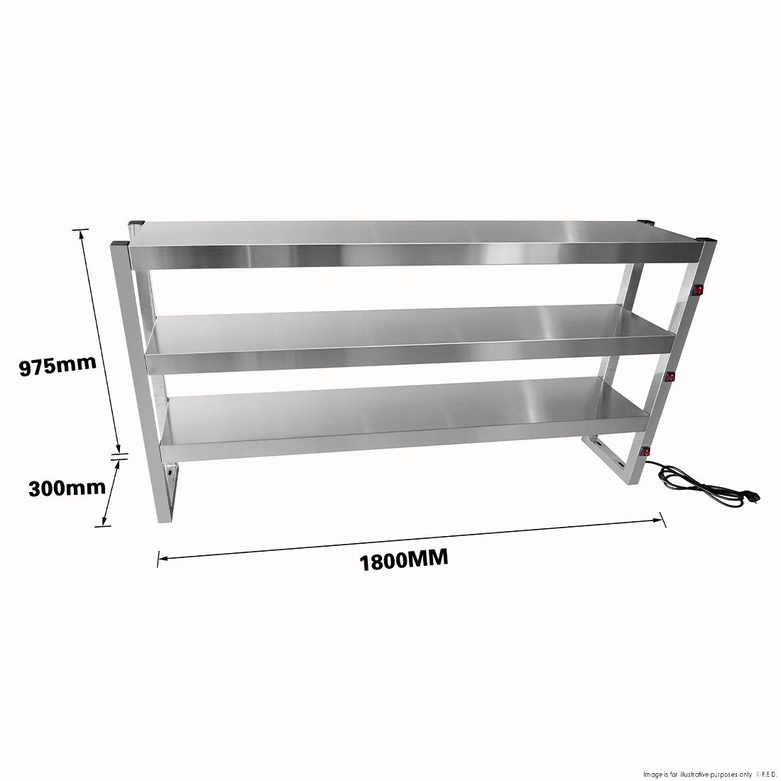 Benchstar Commercial Food Warmer with 15 Lamps - FW15L-183