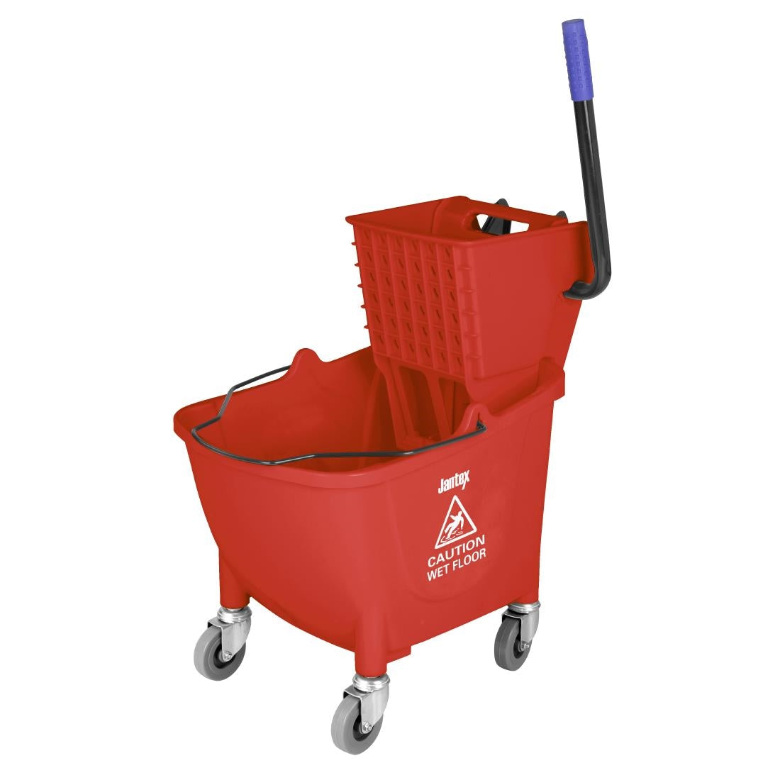 Jantex 30ltr Mop Bucket with Foot Pedal release - Red - FW868
