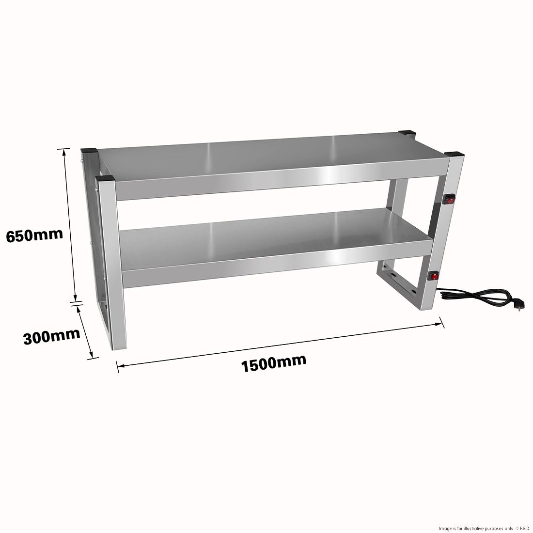 Benchstar Commercial Food Warmer with 8 Lamps - FW8L-152
