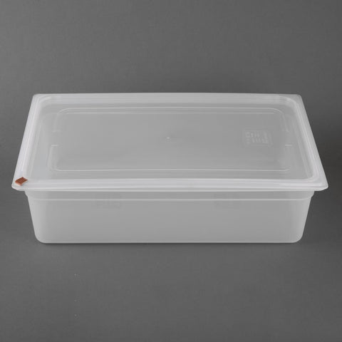 Hygiplas Click PP 1/1 GN Container with Lid & 7 Colour Clips 150mm 19.5Ltr (2 Pack) - FZ087