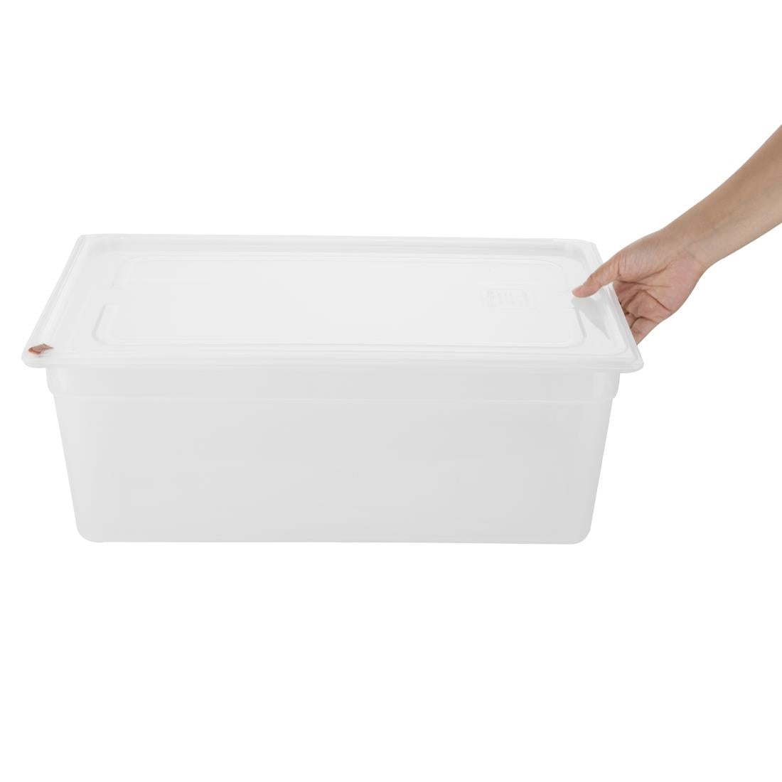 Hygiplas Click PP 1/1 GN Container with Lid & 7 Colour Clips 200mm 25.6Ltr (2 Pack) - FZ088
