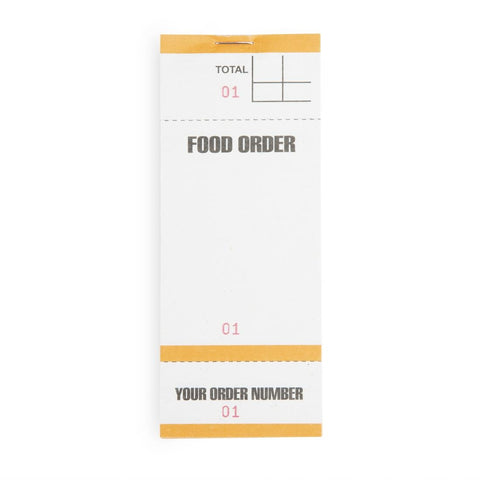 Olympia Recyclable Bar Food Order Pads with Tickets Single Leaf (Pack of 50) - G522