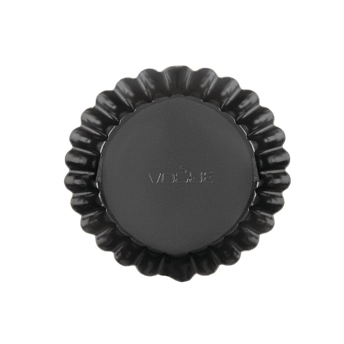 Vogue Non-Stick Deep Fluted Quiche Tin 31 x 100mm - GC988