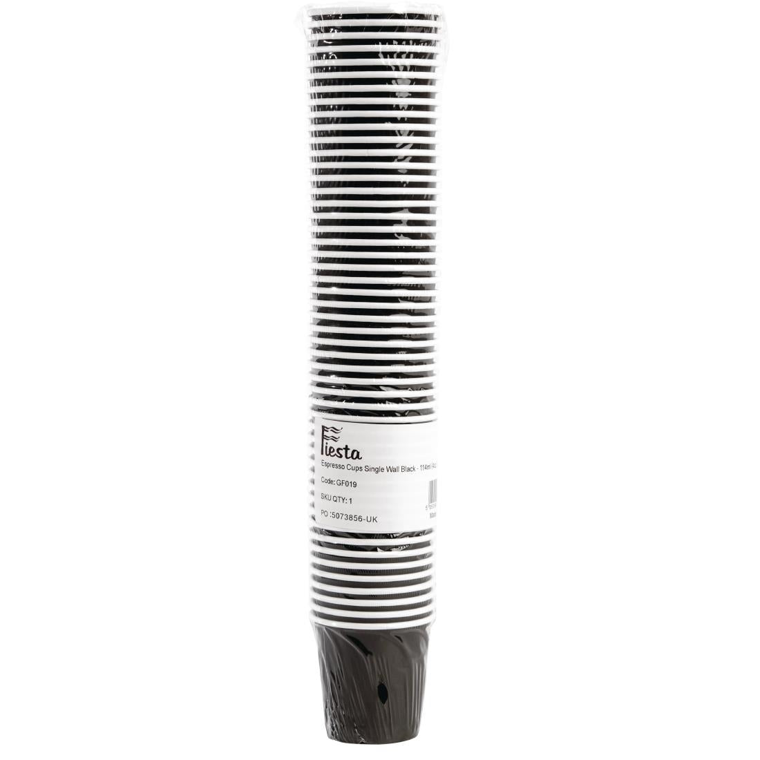 Fiesta Recyclable Espresso Takeaway Cups Black 114ml (Pack of 1000) - GF018