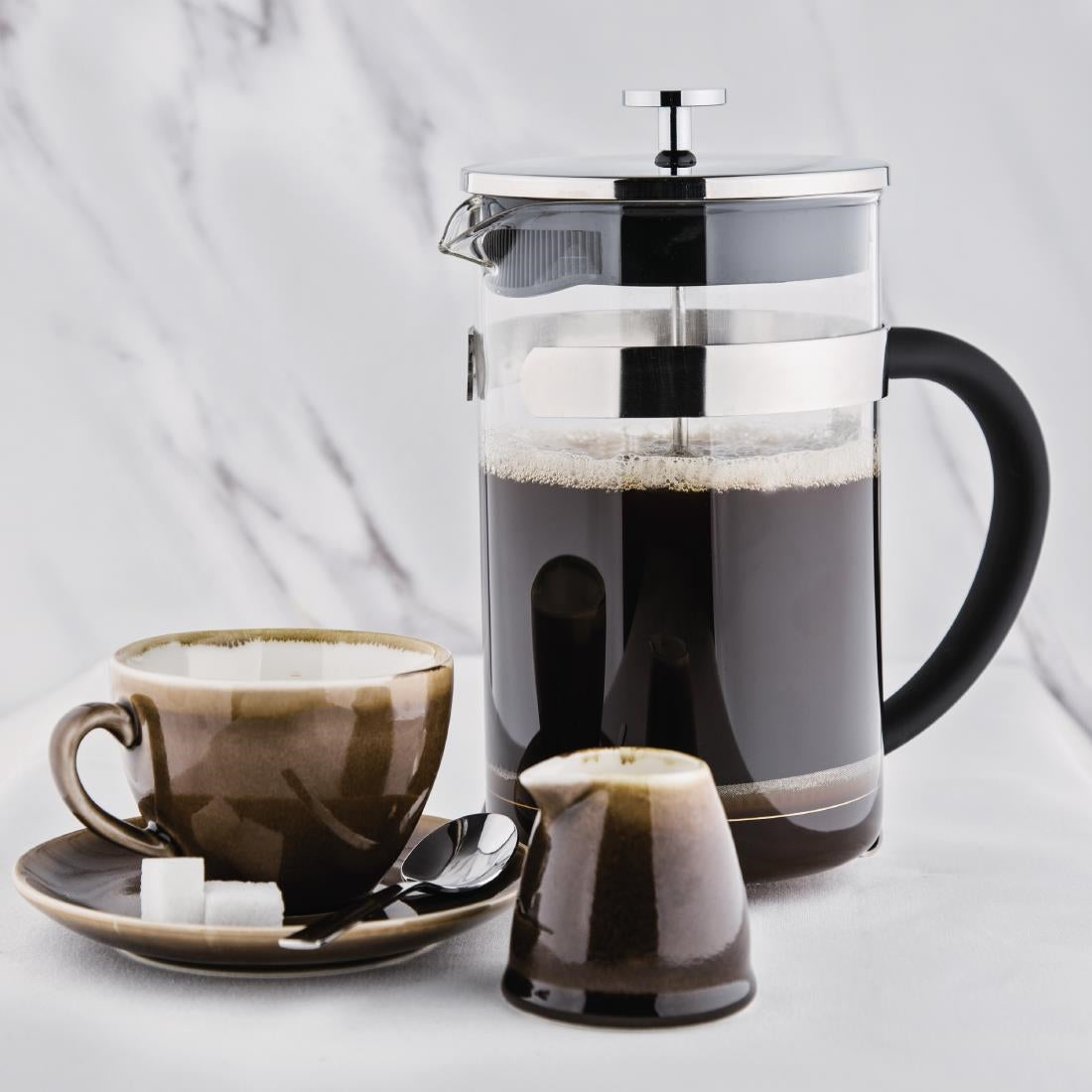 Olympia Contemporary Glass Coffee Plunger 12 Cup - GF233