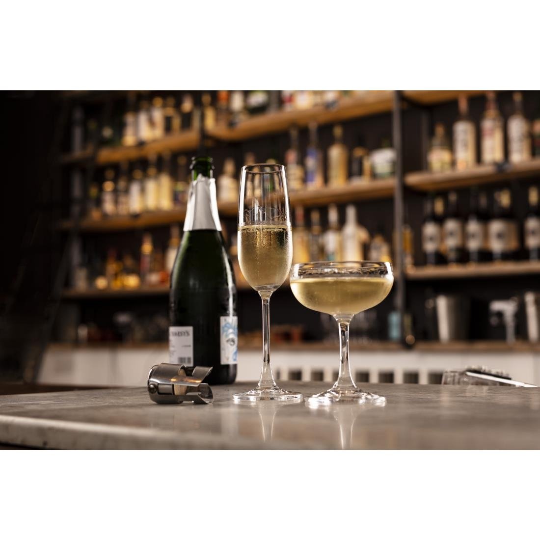 Olympia Bar Collection Crystal Champagne Glasses 200ml (6 Pack) - GF732