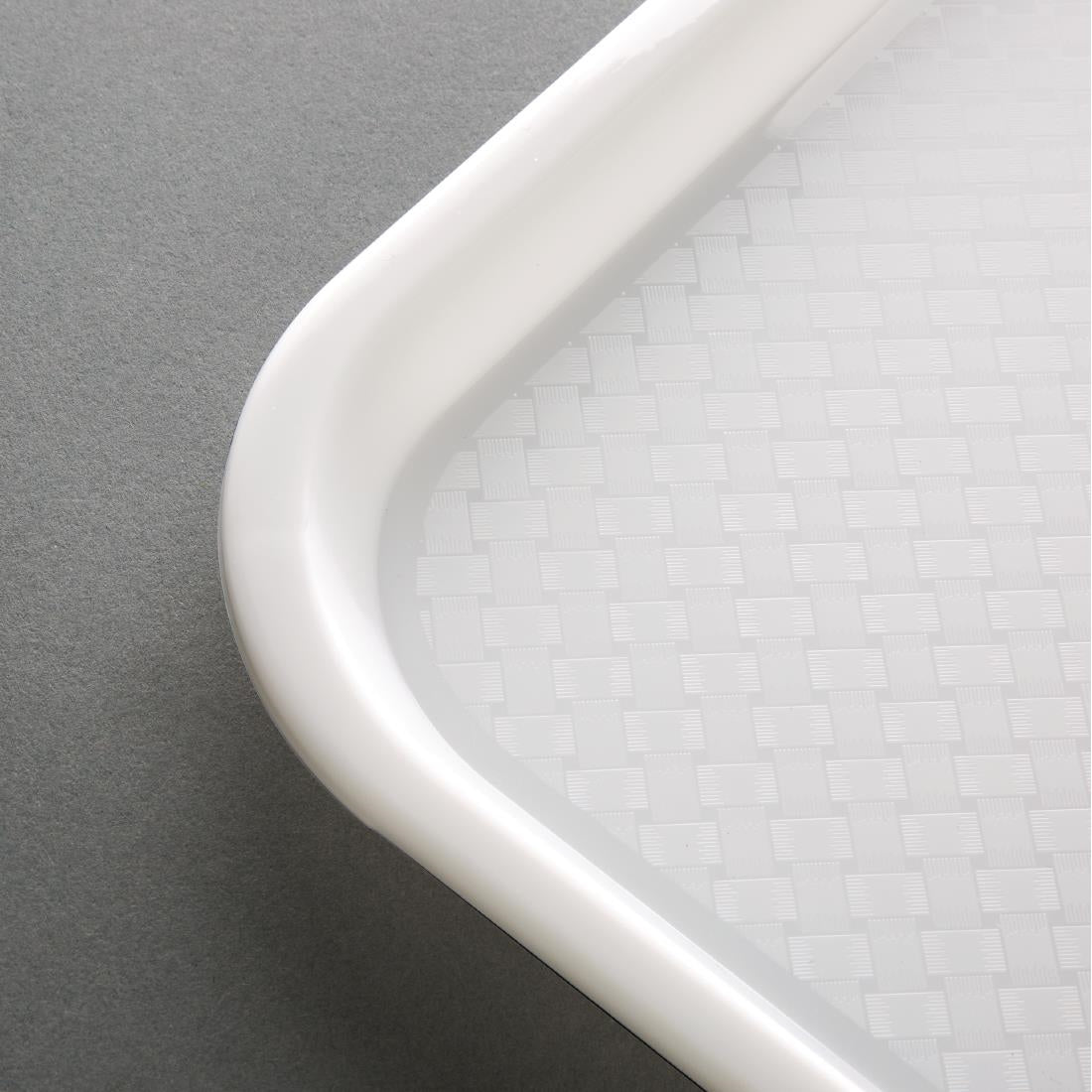 Olympia Kristallon Polypropylene Fast Food Tray White Medium 415mm - GF996