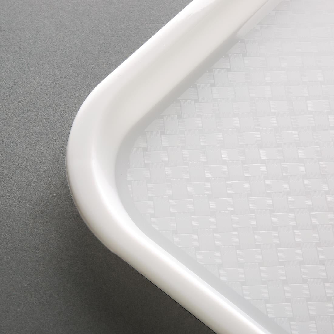 Olympia Kristallon Polypropylene Fast Food Tray White Large 450mm - GF997