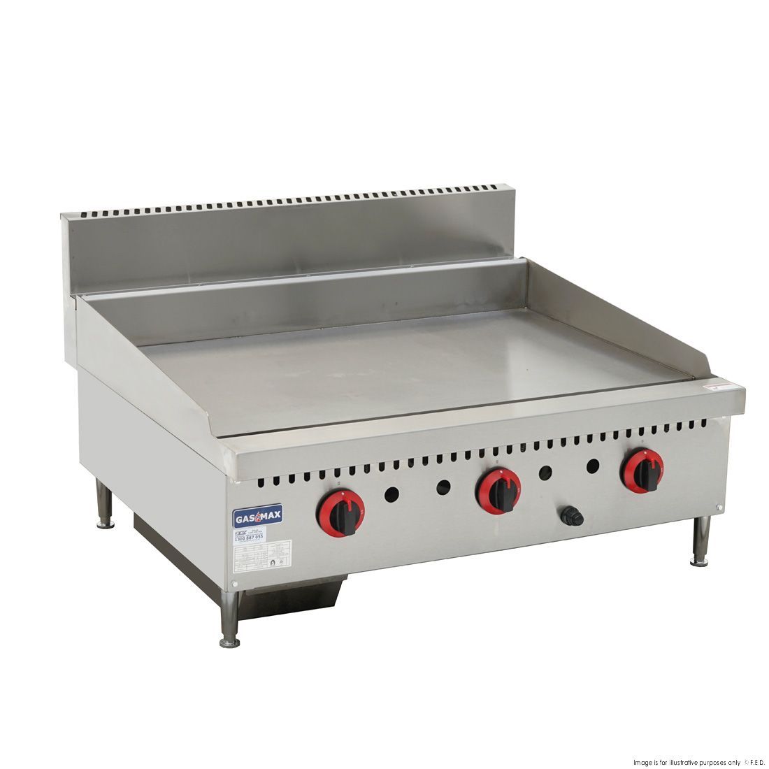GasMAX Three Burner Lpg Griddle Top - GG-36LPG