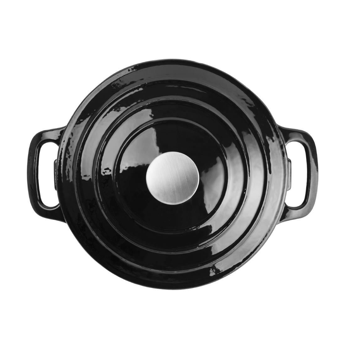 Vogue Black Round Casserole Dish 4Ltr - GH301