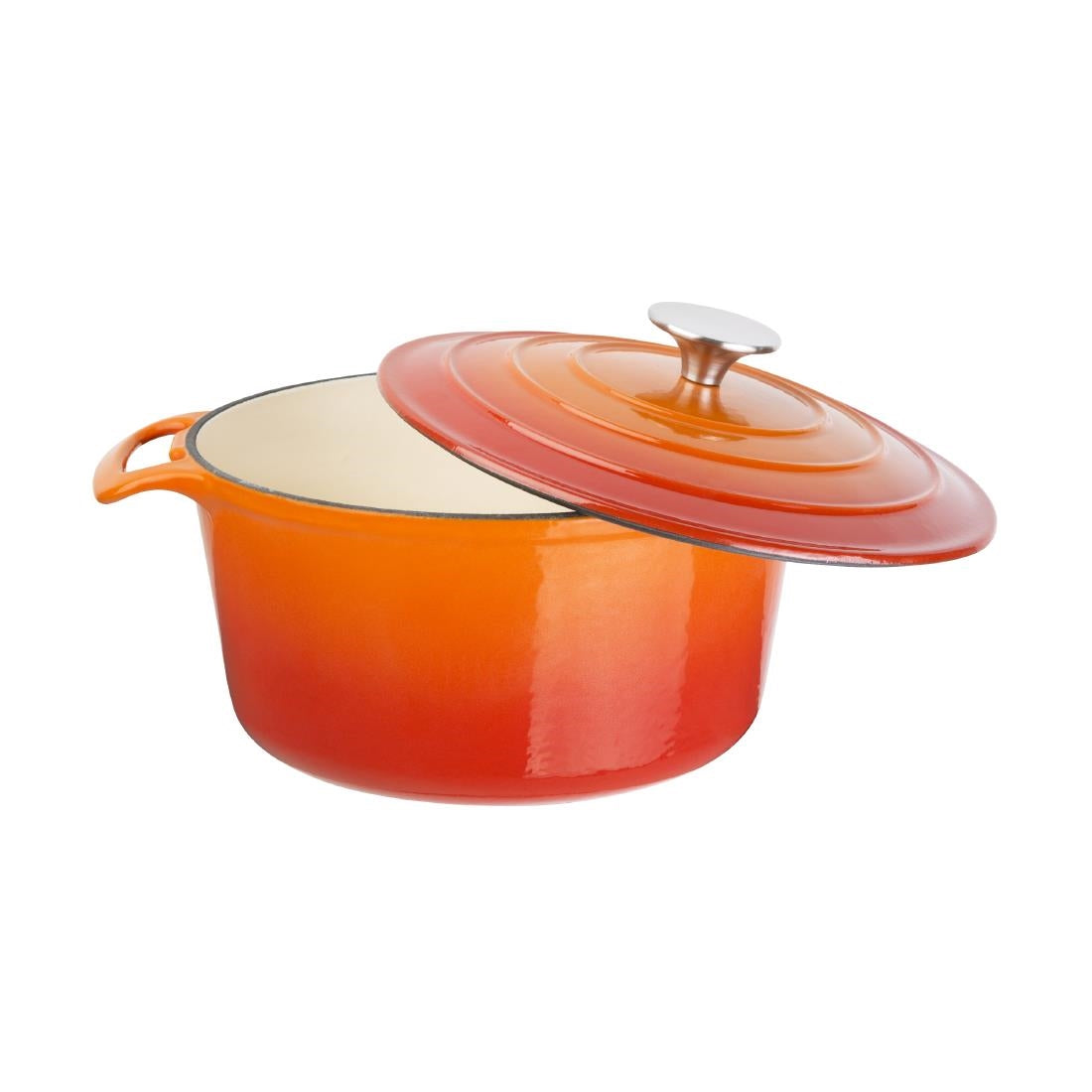 Vogue Orange Round Casserole Dish 4Ltr - GH303