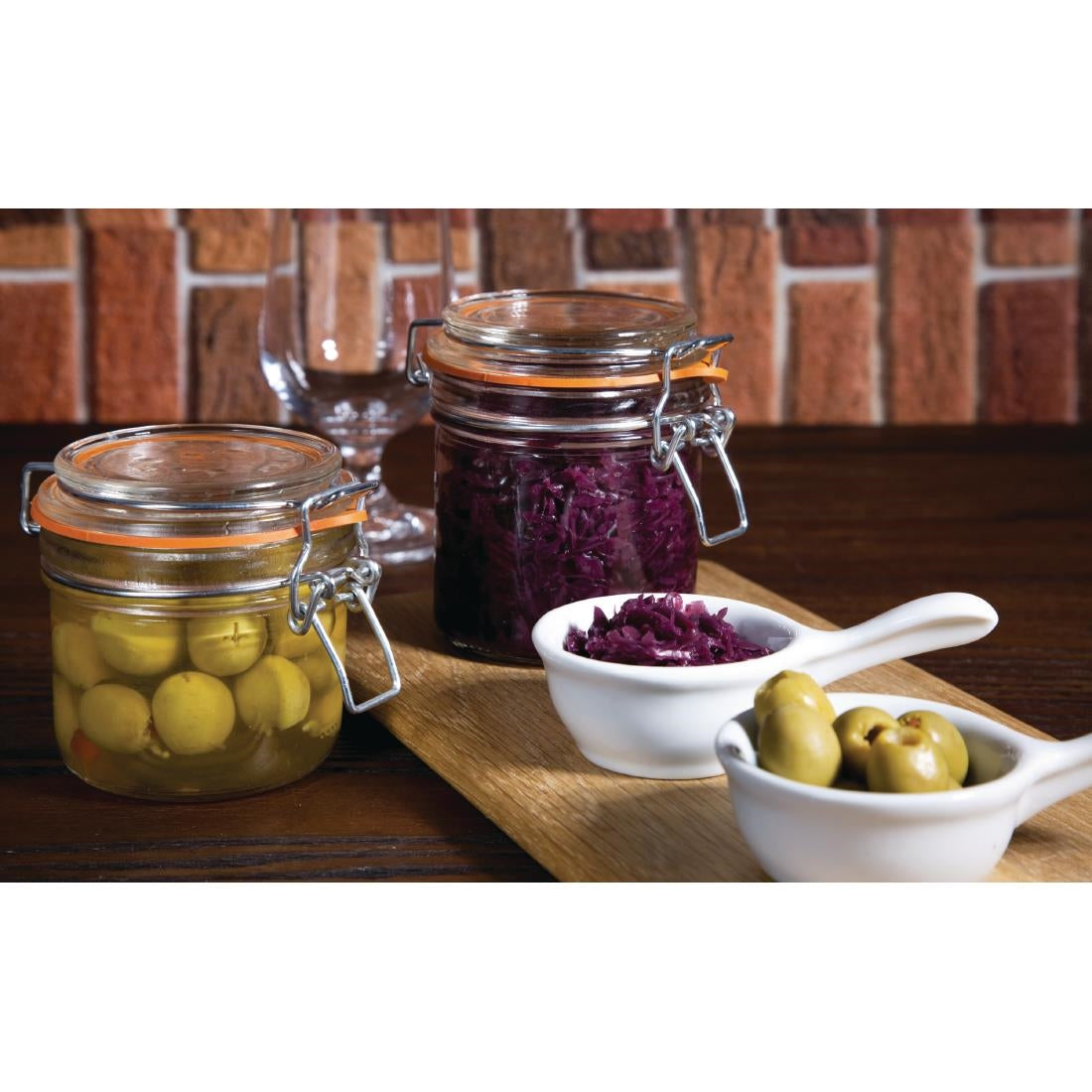 Vogue Clip Top Preserve Jars 200ml - GH328