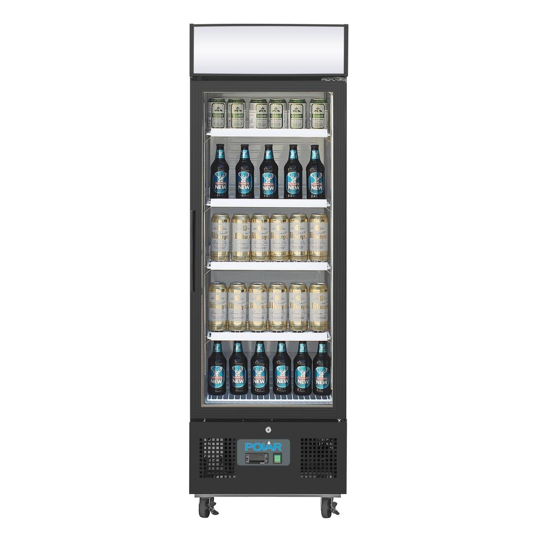 Polar G-Series Upright Display Fridge 218Ltr Black - GH426-A