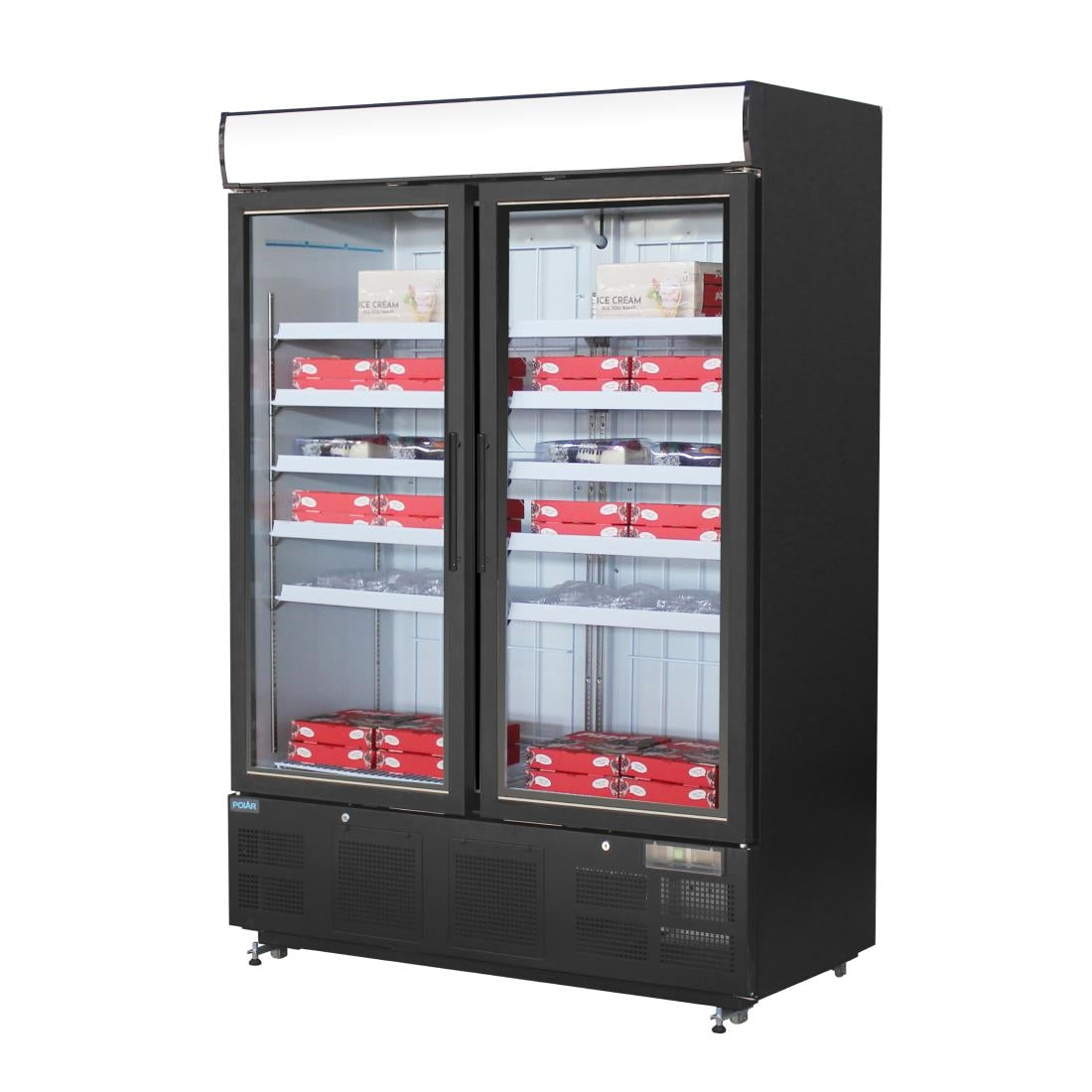 Polar G-Series Upright Display Freezer 920Ltr Black - GH429-A