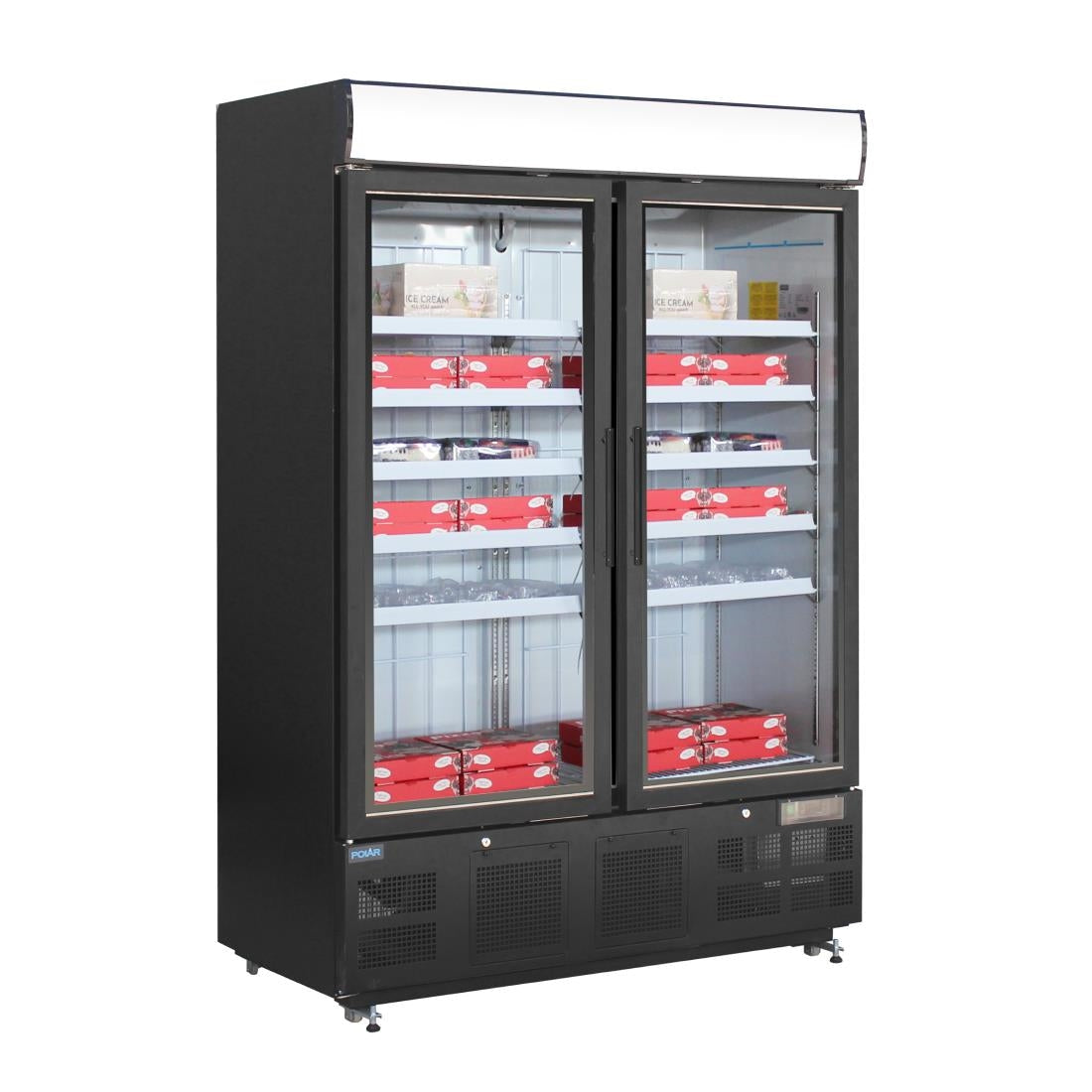 Polar G-Series Upright Display Freezer 920Ltr Black - GH429-A