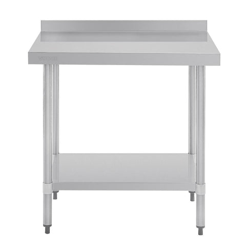 Vogue Stainless Steel Table with Splashback 900mm - GJ506