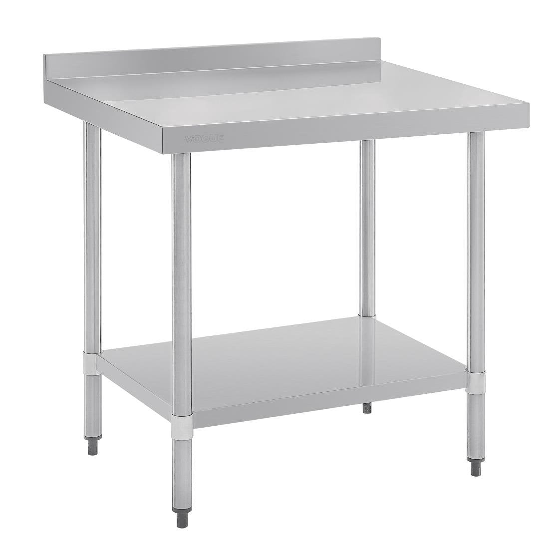 Vogue Stainless Steel Table with Splashback 900mm - GJ506