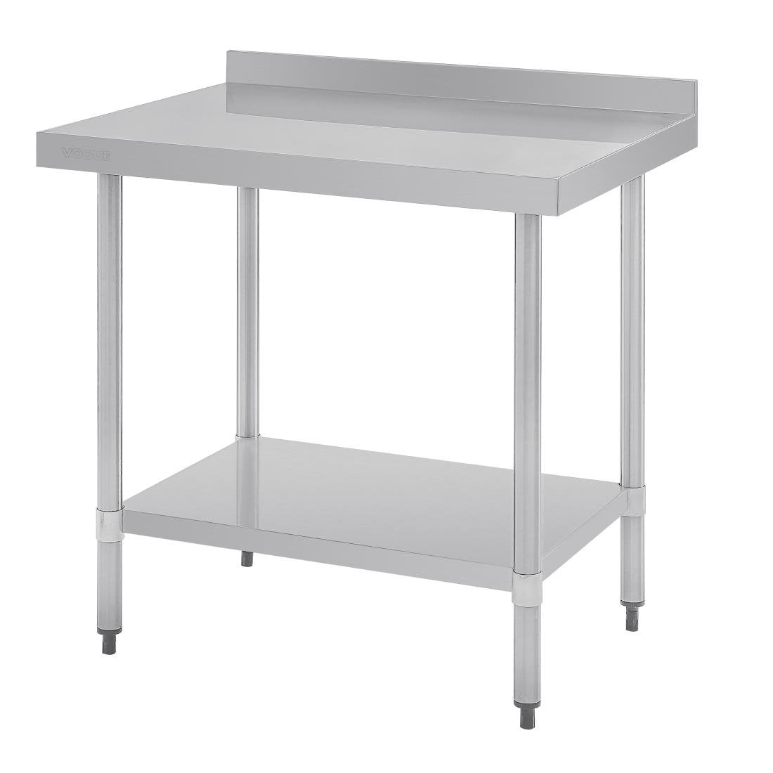 Vogue Stainless Steel Table with Splashback 900mm - GJ506