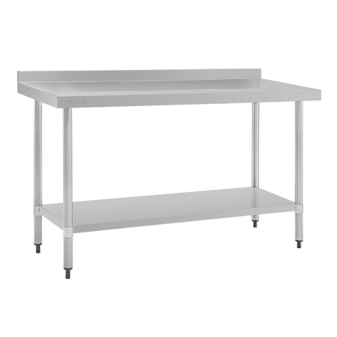 Vogue Stainless Steel Table with Splashback 1500mm - GJ508