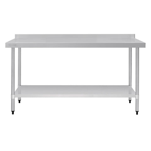 Vogue Stainless Steel Table with Splashback 1800mm - GJ509
