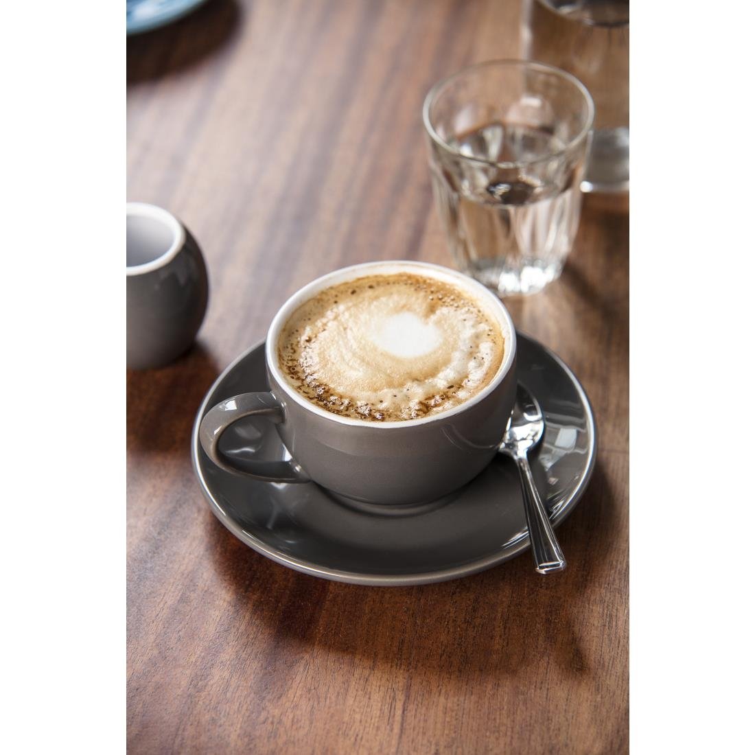 Olympia Cafe Saucer Charcoal (Fits GK075 & GK078) - 158mm (Box 12) - GL049