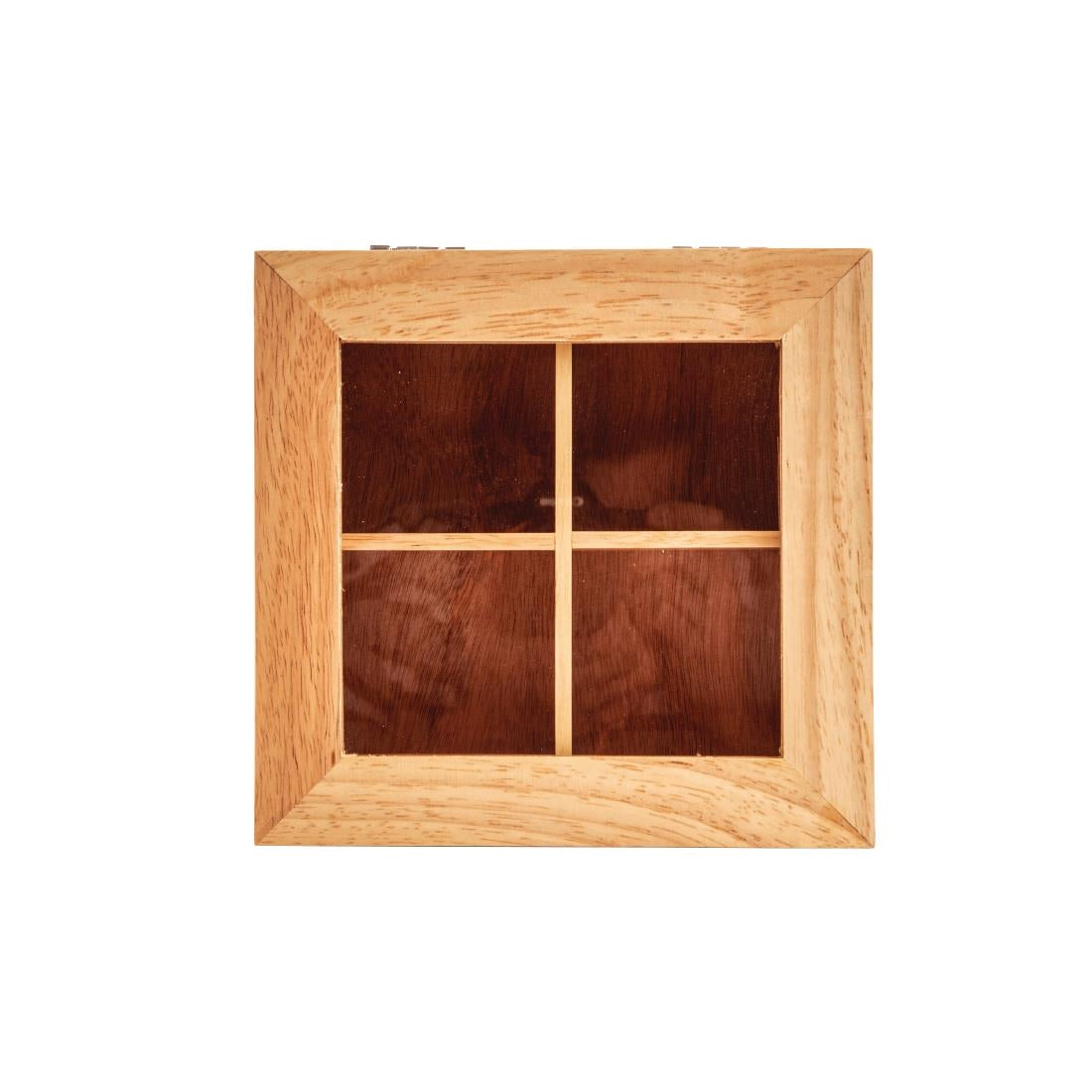 Olympia Mini Hevea Wood Tea Box with Lid - GL089