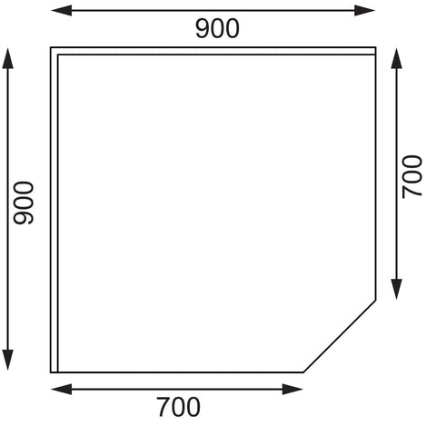 Vogue Stainless Steel Corner Table 700mm - GL278