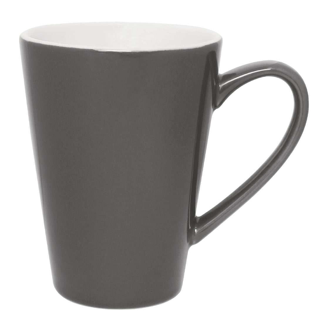 Olympia Cafe Latte Cup Charcoal - 340ml (Box 12) - GL488