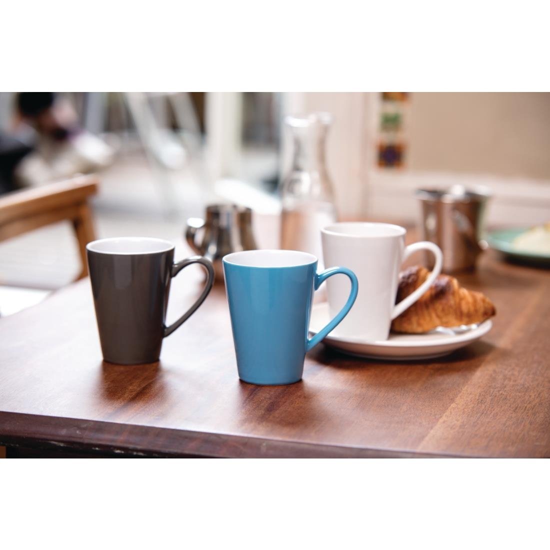 Olympia Cafe Latte Cup Charcoal - 340ml (Box 12) - GL488