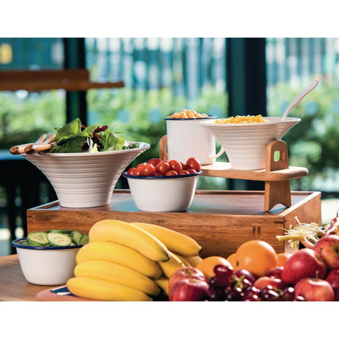 Olympia Enamel Pudding Bowls 155mm - DC389