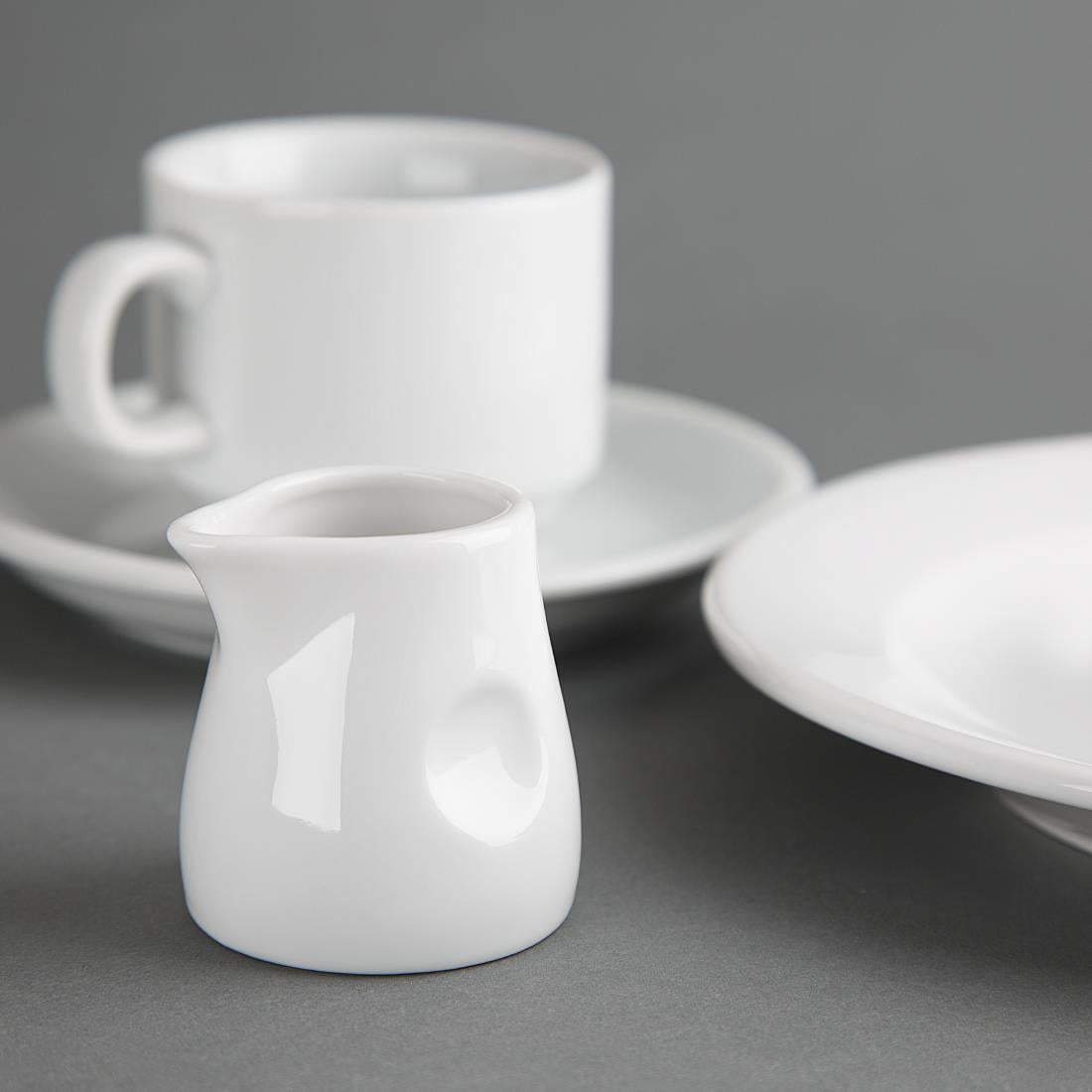 Olympia Whiteware Dimpled Milk Jugs 70ml (6 Pack) - GM366