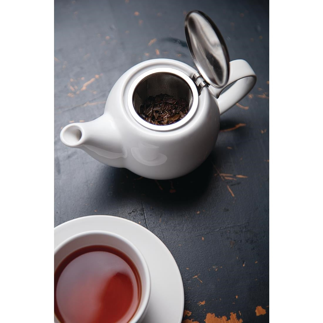 Olympia Cafe Teapot White - 510ml (1 Pack) - GM593