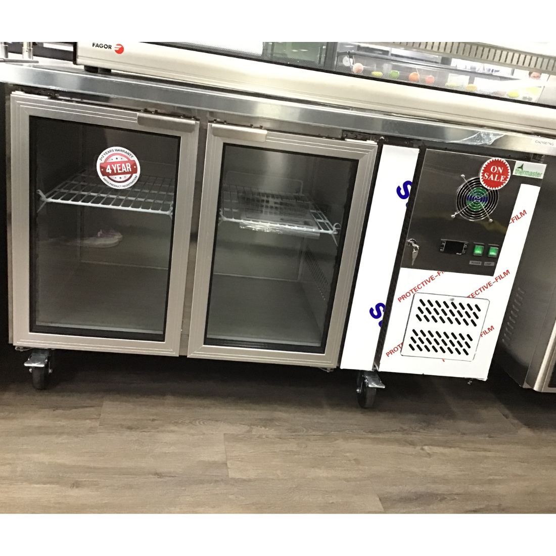 CLEARANCE - Thermaster 2 Glass Door Gastronorm Bench Fridge - GN2100TNG-VIC1028