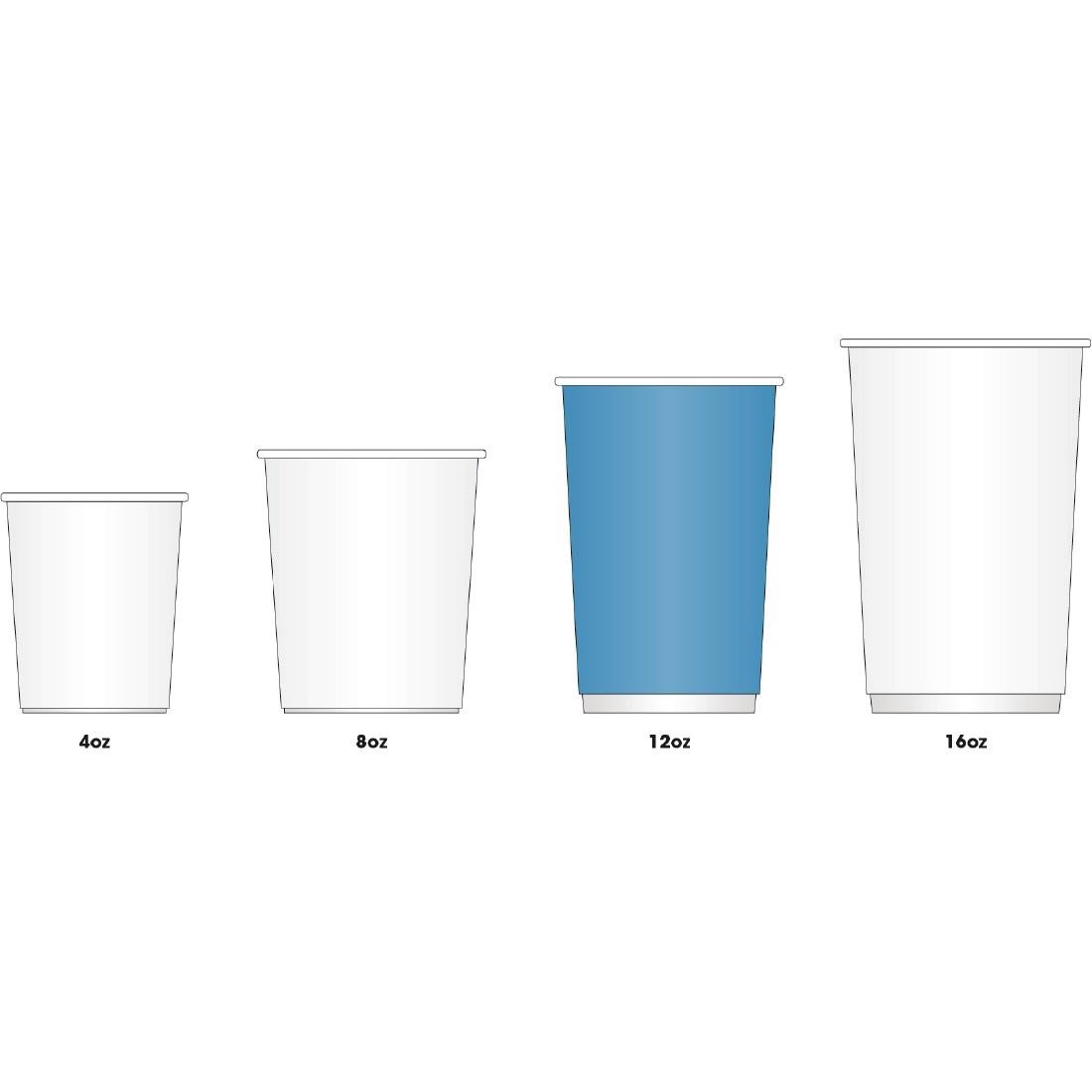 Fiesta Recyclable Takeaway Coffee Cups Ripple Wall Turquoise 340ml (Pack of 500) - GP422
